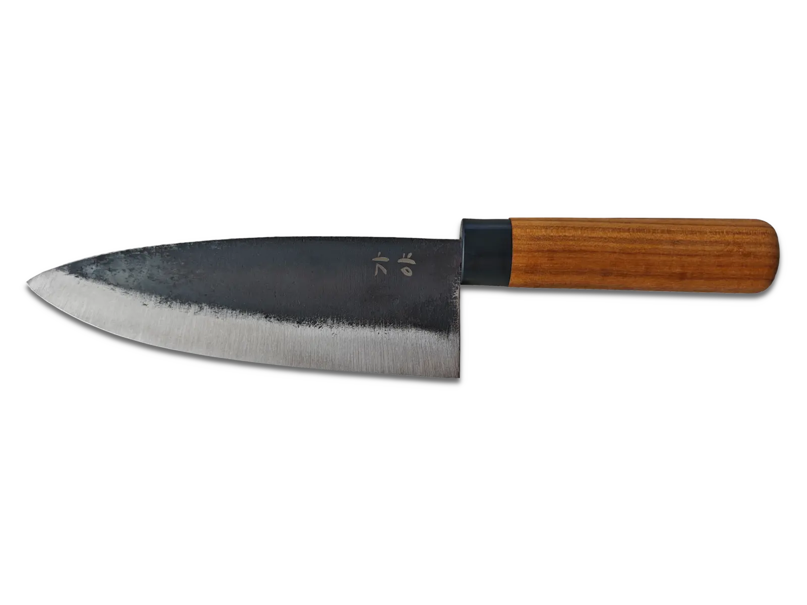 Handgeschmiedetes koreanisches Allzweckmesser MYEONG mit 180mm Klinge und dunkler Schmiedeoberflaeche